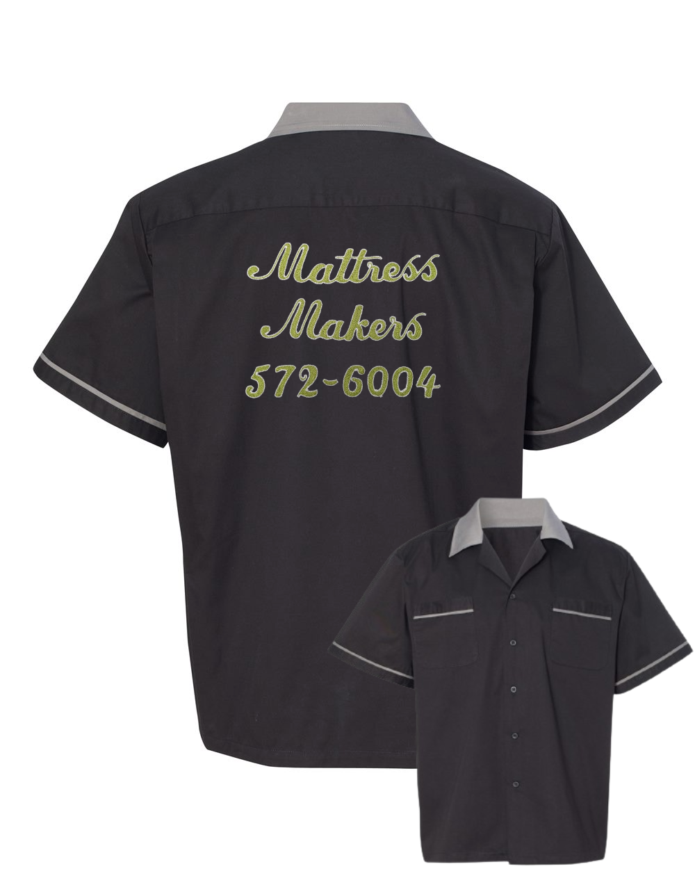 Mattress Makers Chainstitch Embroidered Bowling Shirt - New with Vintage  Style