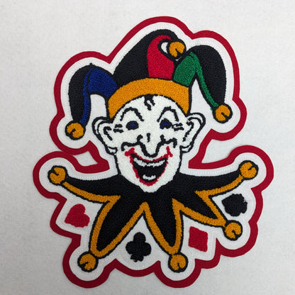 Deluxe Large Chenille Jester Patch with Double Layer Felt Backing