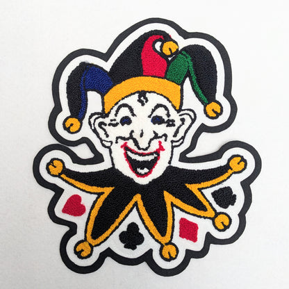 Deluxe Large Chenille Jester Patch with Double Layer Felt Backing