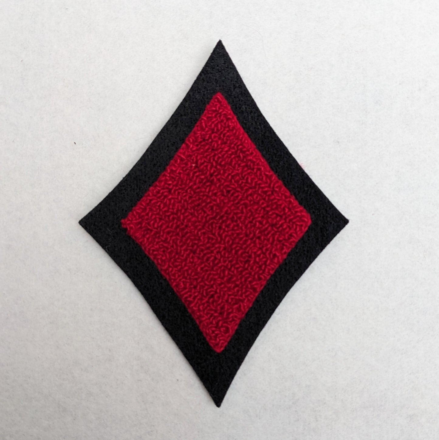 Fuzzy Chenille Patches of Playing Card Suits - Black/Red Or White Backing - Sew On