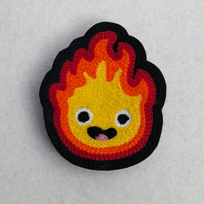 Kawaii  Fire Flame Chainstitch Patch