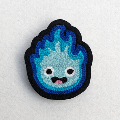 Kawaii  Fire Flame Chainstitch Patch