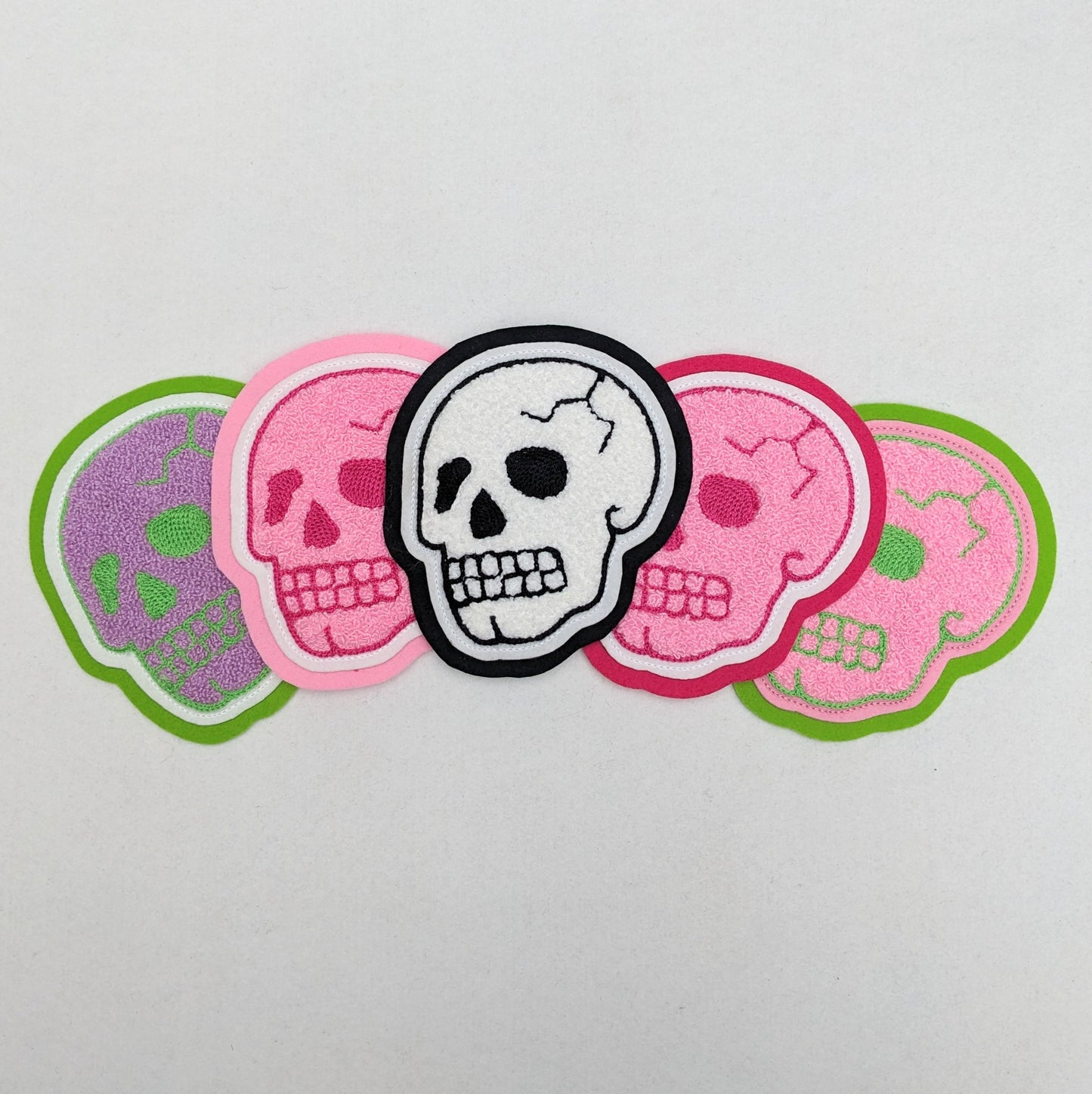 Chenille Skull Patch