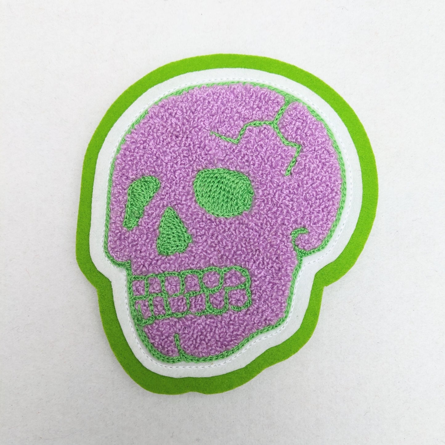 Chenille Skull Patch