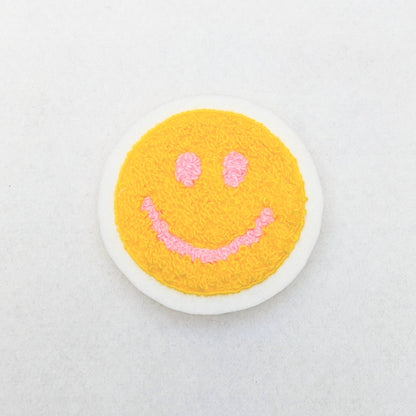 3 Inch Smiley Face Chenille Patch - Sew On - Pinsetter Alley