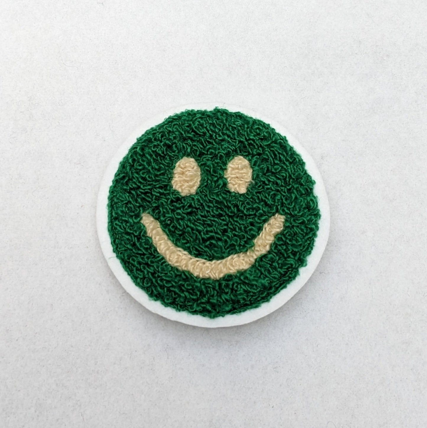 3 Inch Smiley Face Chenille Patch - Sew On - Pinsetter Alley