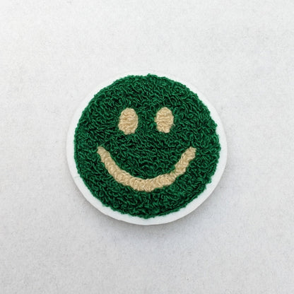 3 Inch Smiley Face Chenille Patch - Sew On - Pinsetter Alley