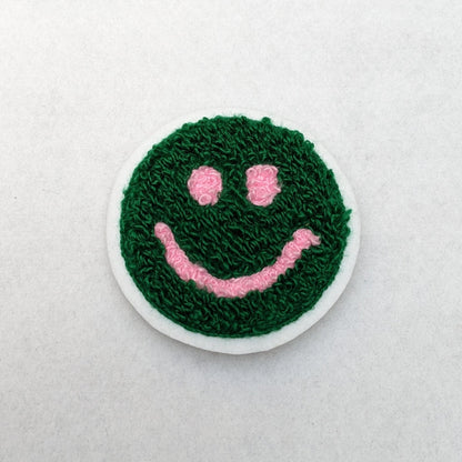 3 Inch Smiley Face Chenille Patch - Sew On - Pinsetter Alley