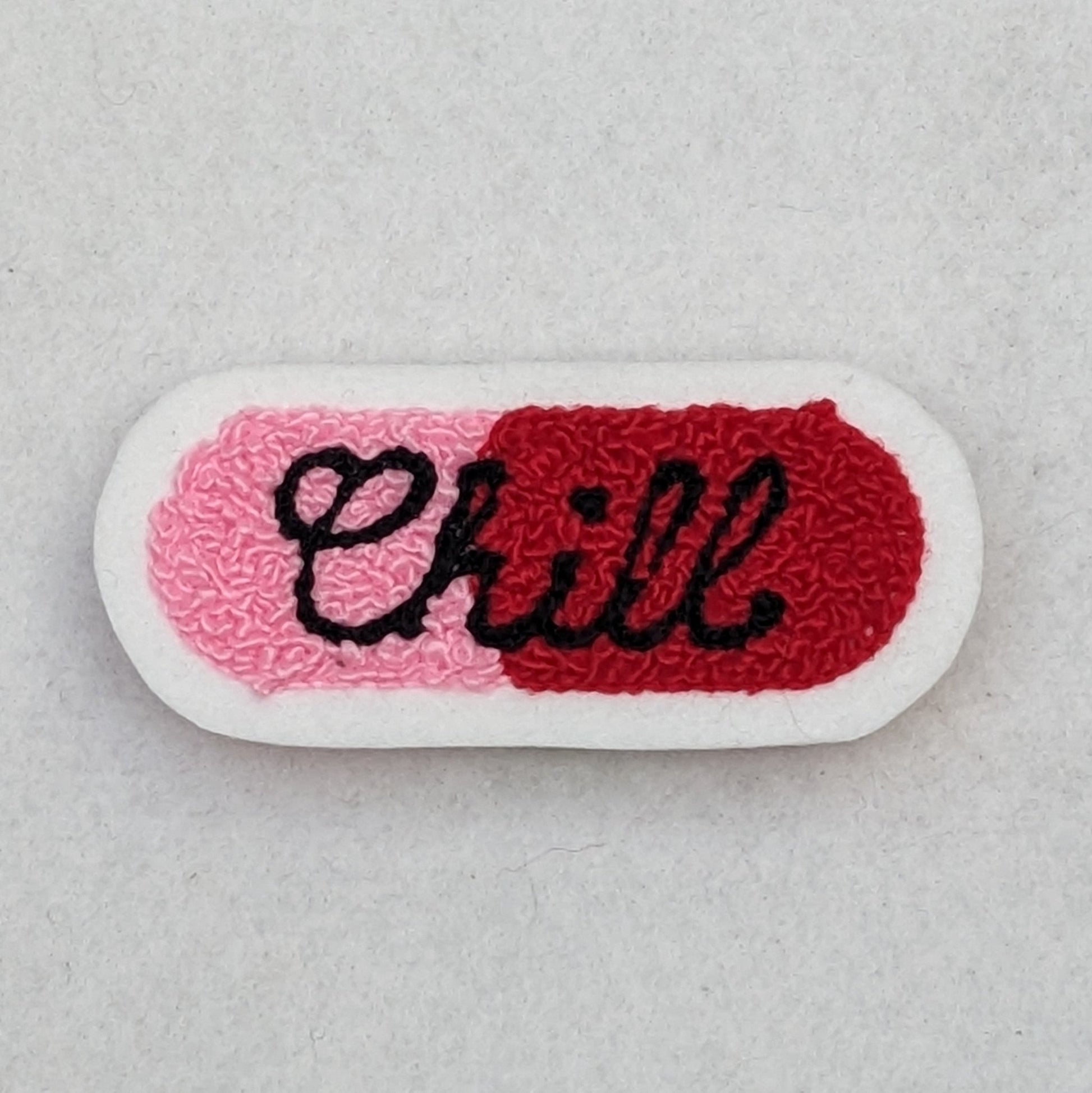 Chenille Chill Pill Patch - Sew On - Pinsetter Alley