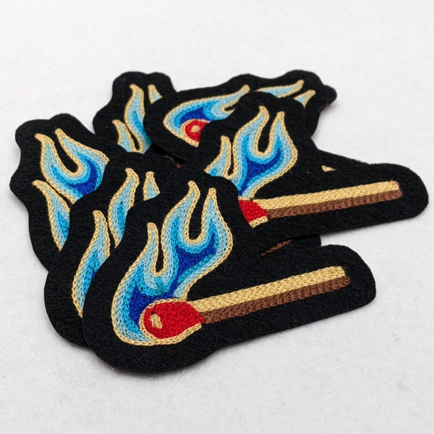 Chainstitch Burning Flame Match Patch - Pinsetter Alley