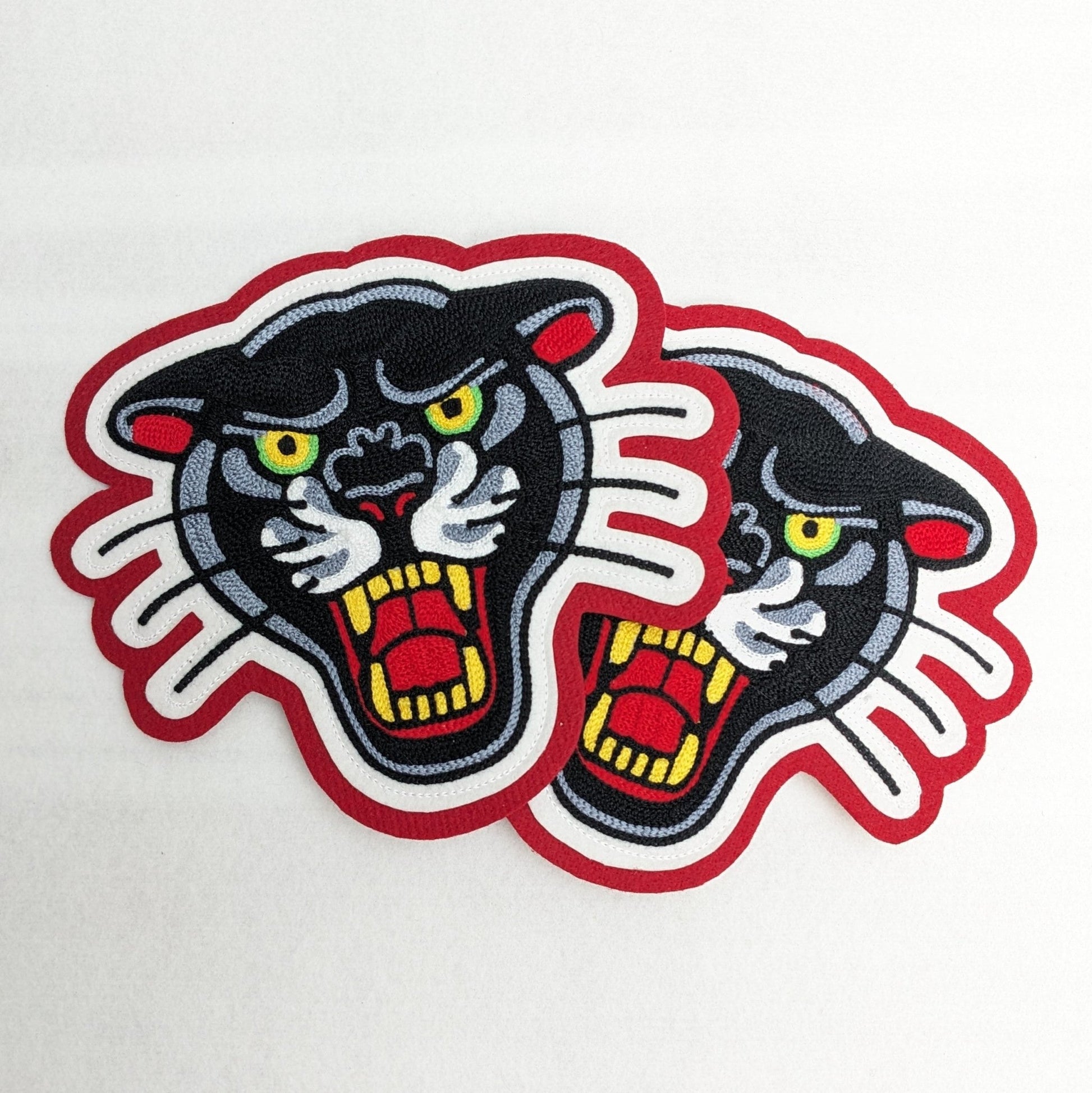 Chainstitch Panther Patch - Sew On - Vintage Flash Style - Pinsetter Alley