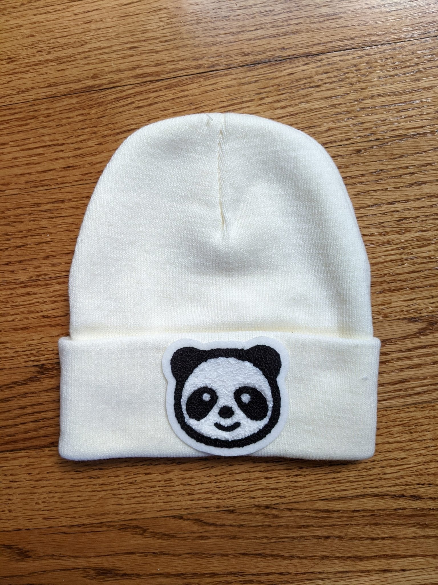 Beanie With Fuzzy Chenille Panda Face - Stocking Cap - Pinsetter Alley