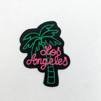 Los Angeles Palm Tree - Chainstitch Vintage Style - Sew On Patch