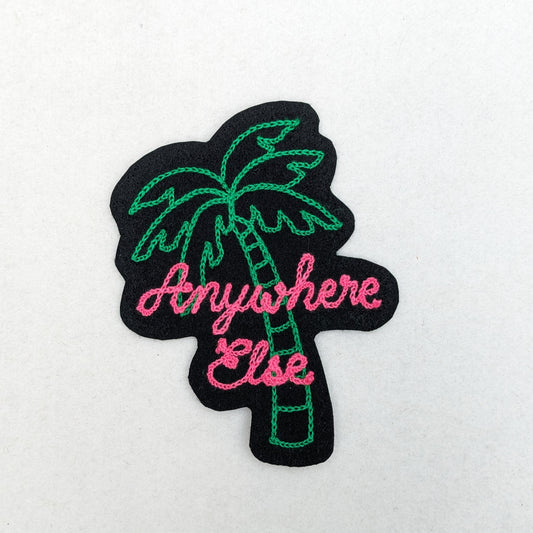 Anywhere Else Palm Tree - Chainstitch Vintage Style - Sew On Patch