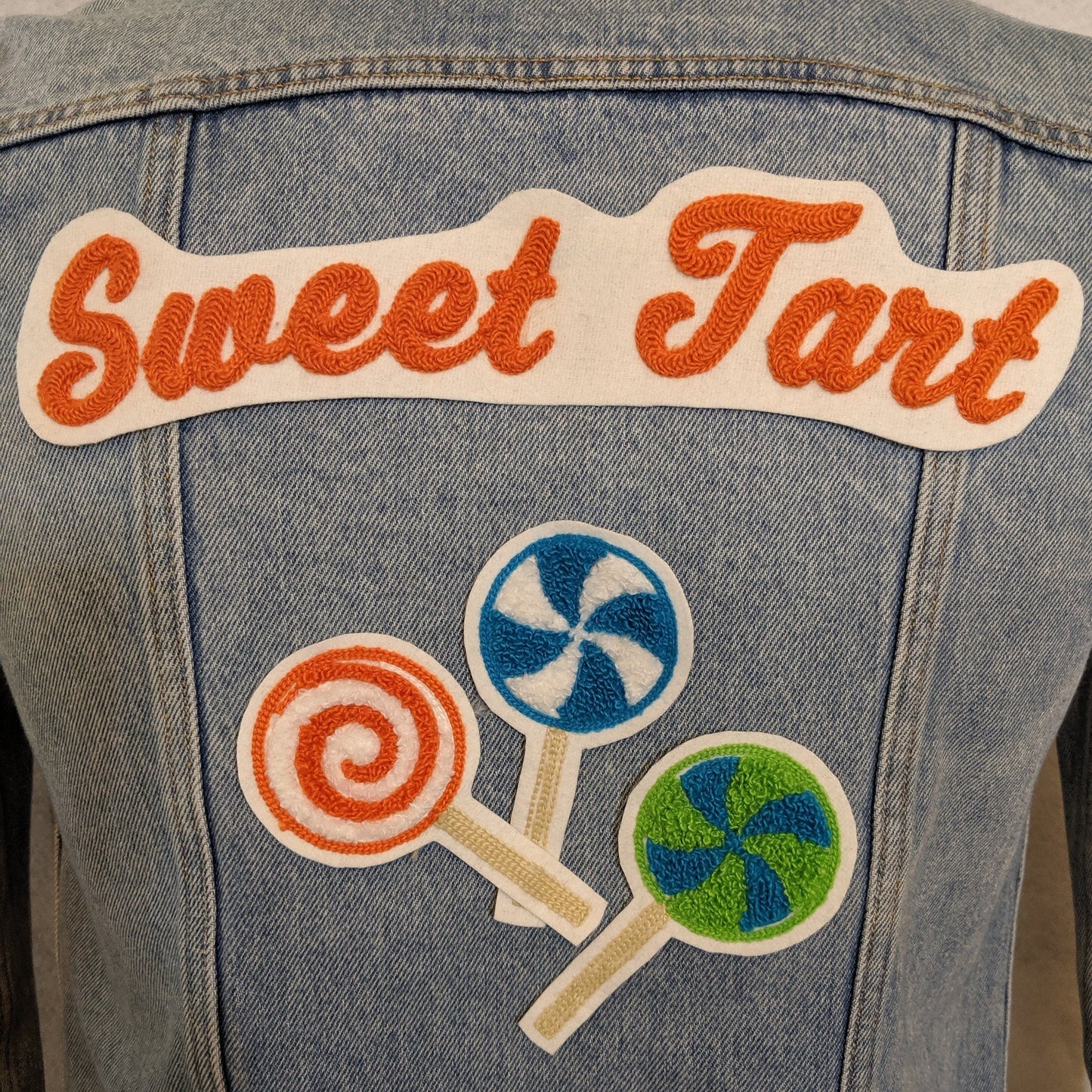 Sweet Treat Chenille Lollipop Letterman Style Patches!