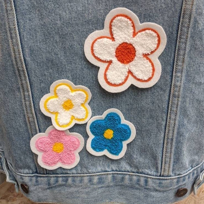 Small Daisy Chenille Patch - Sew On - Available In Different Colors!