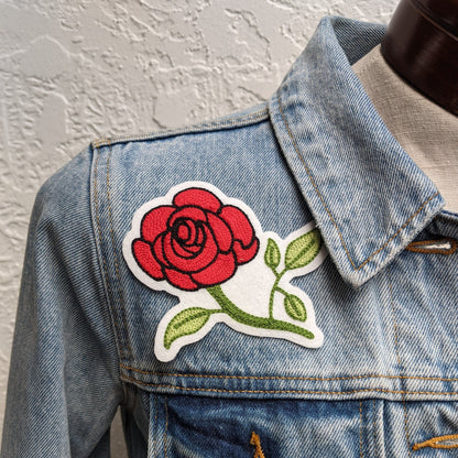 Ladies Small Jacket Chainstitch Roses